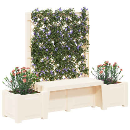 vidaXL Garden Bench Kopenhagen White 173 x 49 x 135.5 cm PP