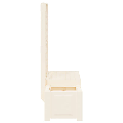 vidaXL Garden Bench Kopenhagen White 173 x 49 x 135.5 cm PP