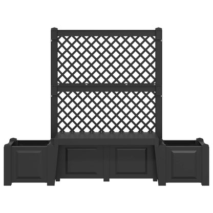 vidaXL Garden Bench Kopenhagen Anthracite 173 x 49 x 135.5 cm PP