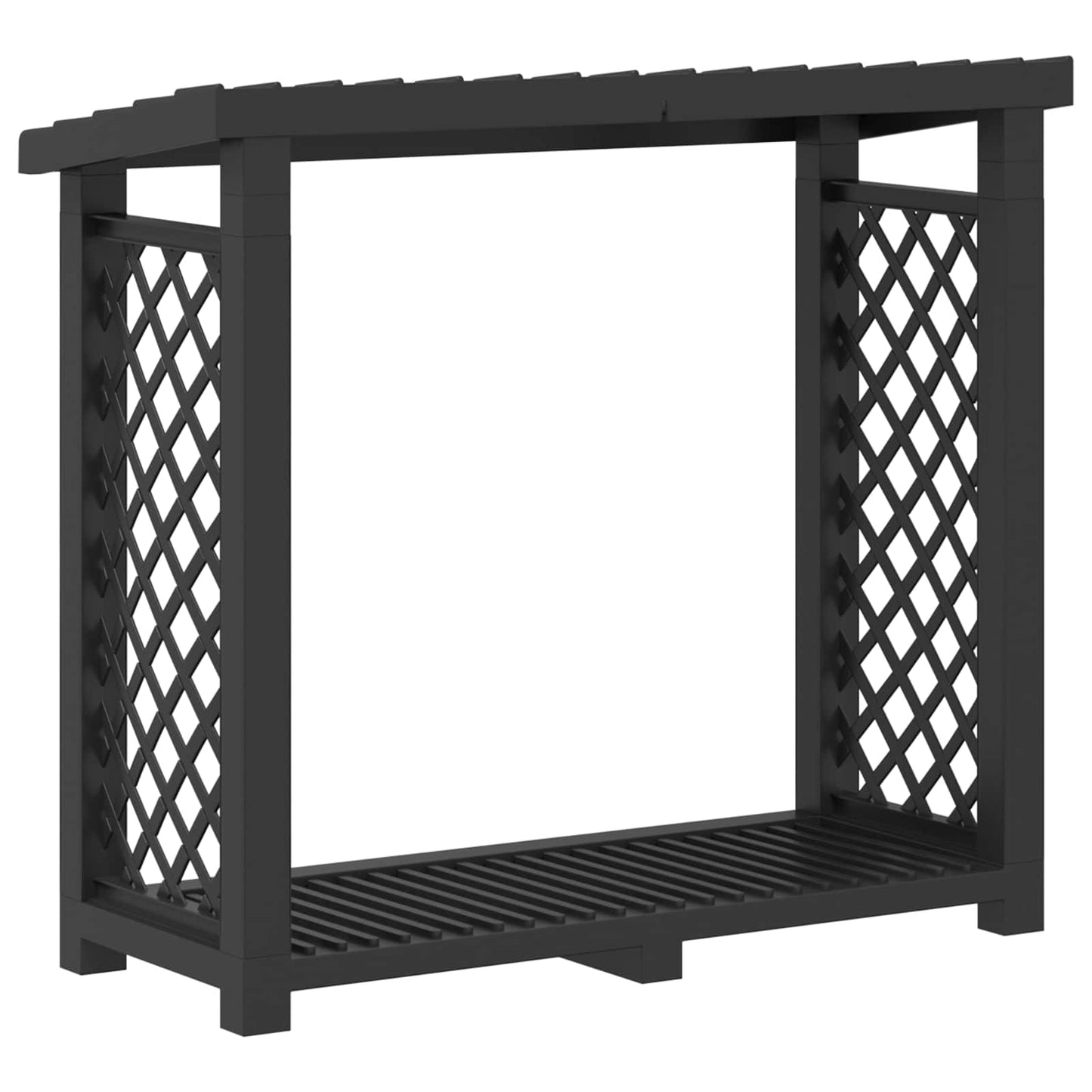 vidaXL Firewood Rack 114 x 46 x 101 cm PP Anthracite