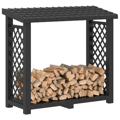 vidaXL Firewood Rack 114 x 46 x 101 cm PP Anthracite