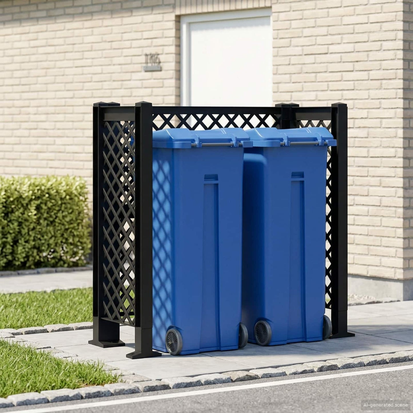 vidaXL Dustbin Trellis Anthracite 123 x 47 x 114 cm PP