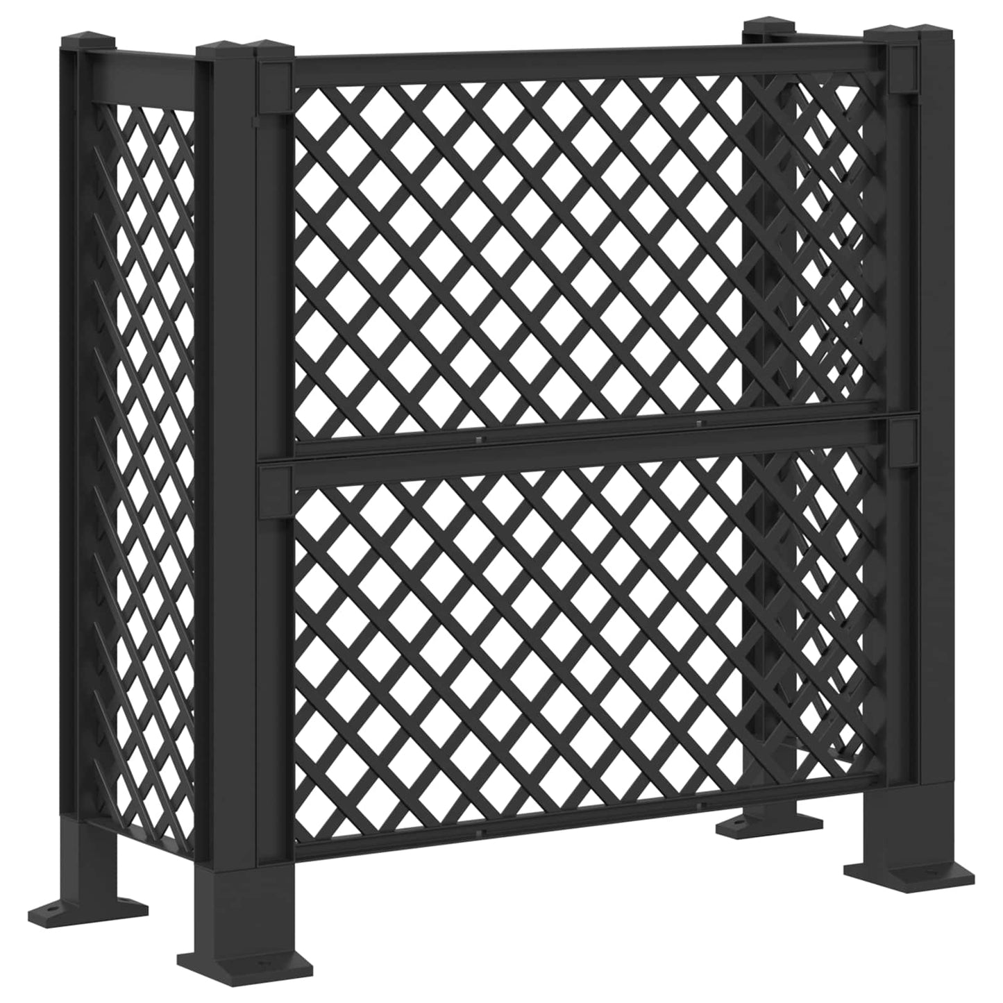 vidaXL Dustbin Trellis Anthracite 123 x 47 x 114 cm PP