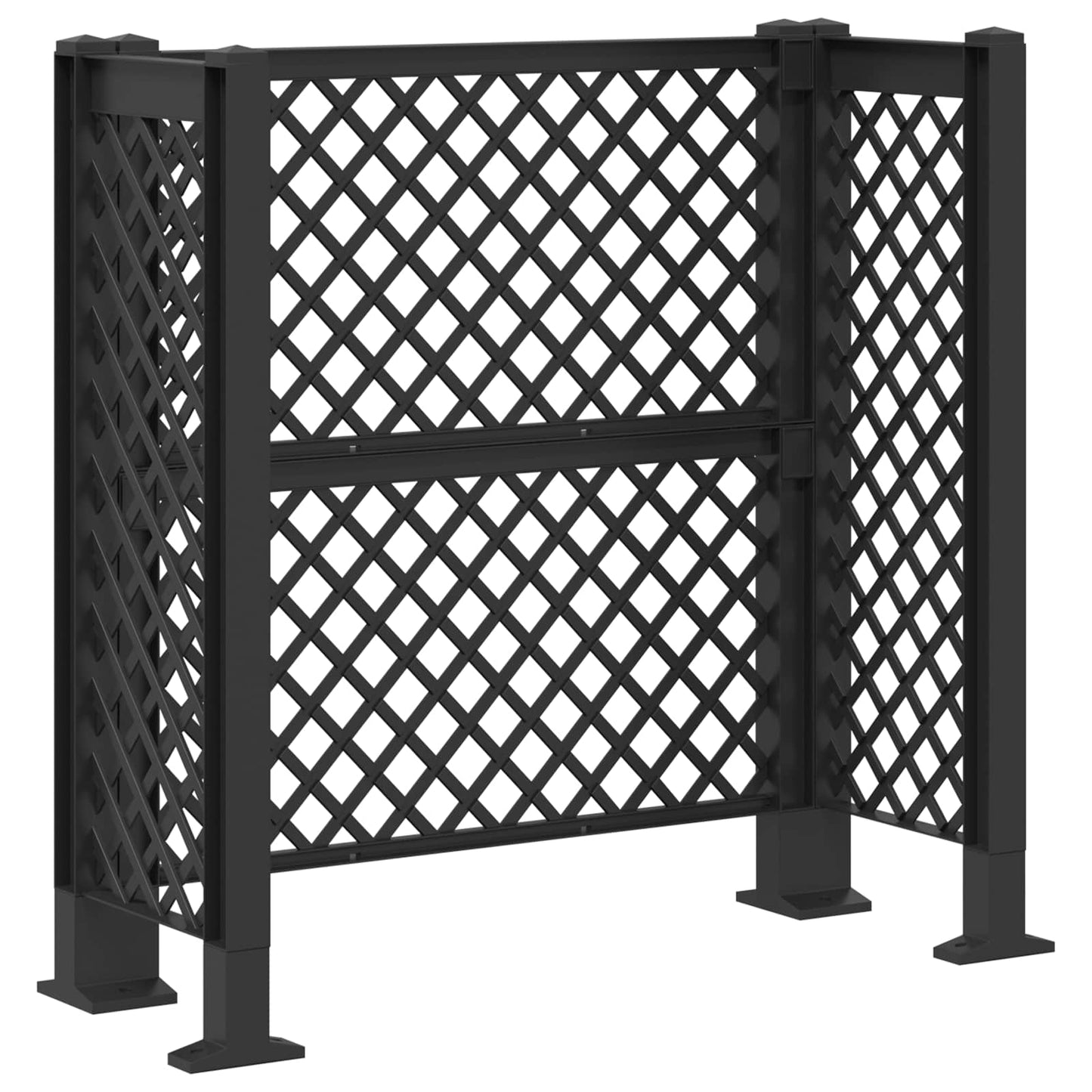 vidaXL Dustbin Trellis Anthracite 123 x 47 x 114 cm PP