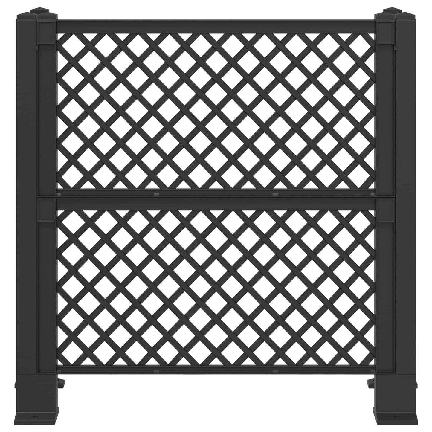vidaXL Dustbin Trellis Anthracite 123 x 47 x 114 cm PP