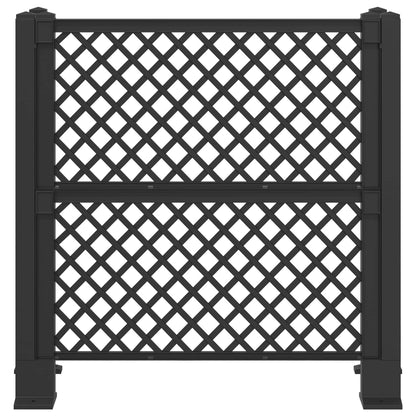 vidaXL Dustbin Trellis Anthracite 123 x 47 x 114 cm PP