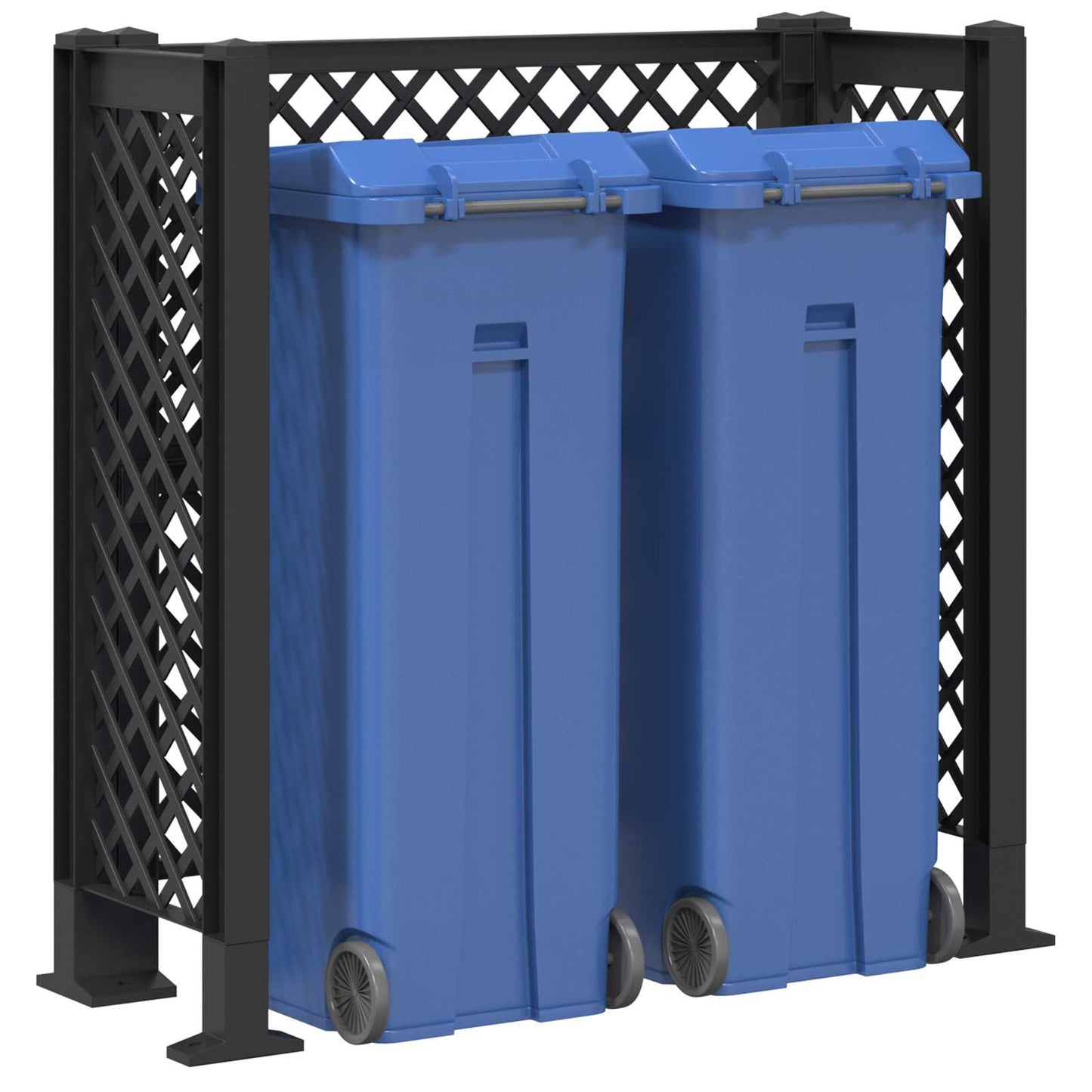 vidaXL Dustbin Trellis Anthracite 123 x 47 x 114 cm PP