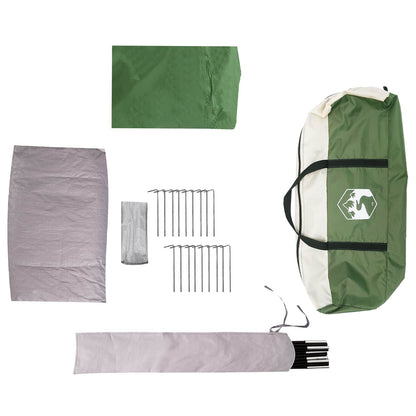vidaXL Family Tent with Rainfly Water-resistant Green 10-Person