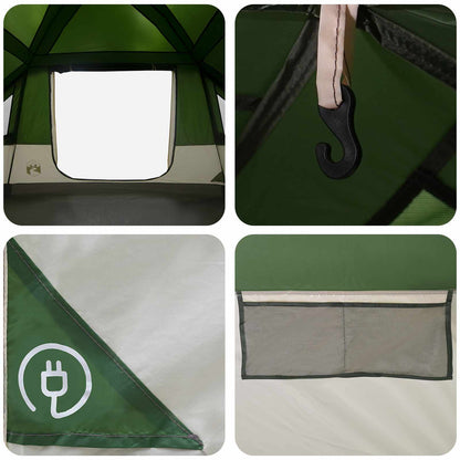 vidaXL Family Tent with Rainfly Water-resistant Green 10-Person