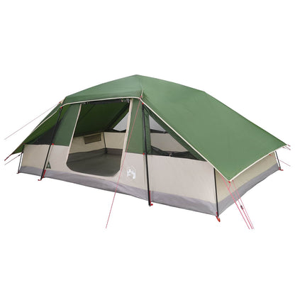 vidaXL Family Tent with Rainfly Water-resistant Green 10-Person
