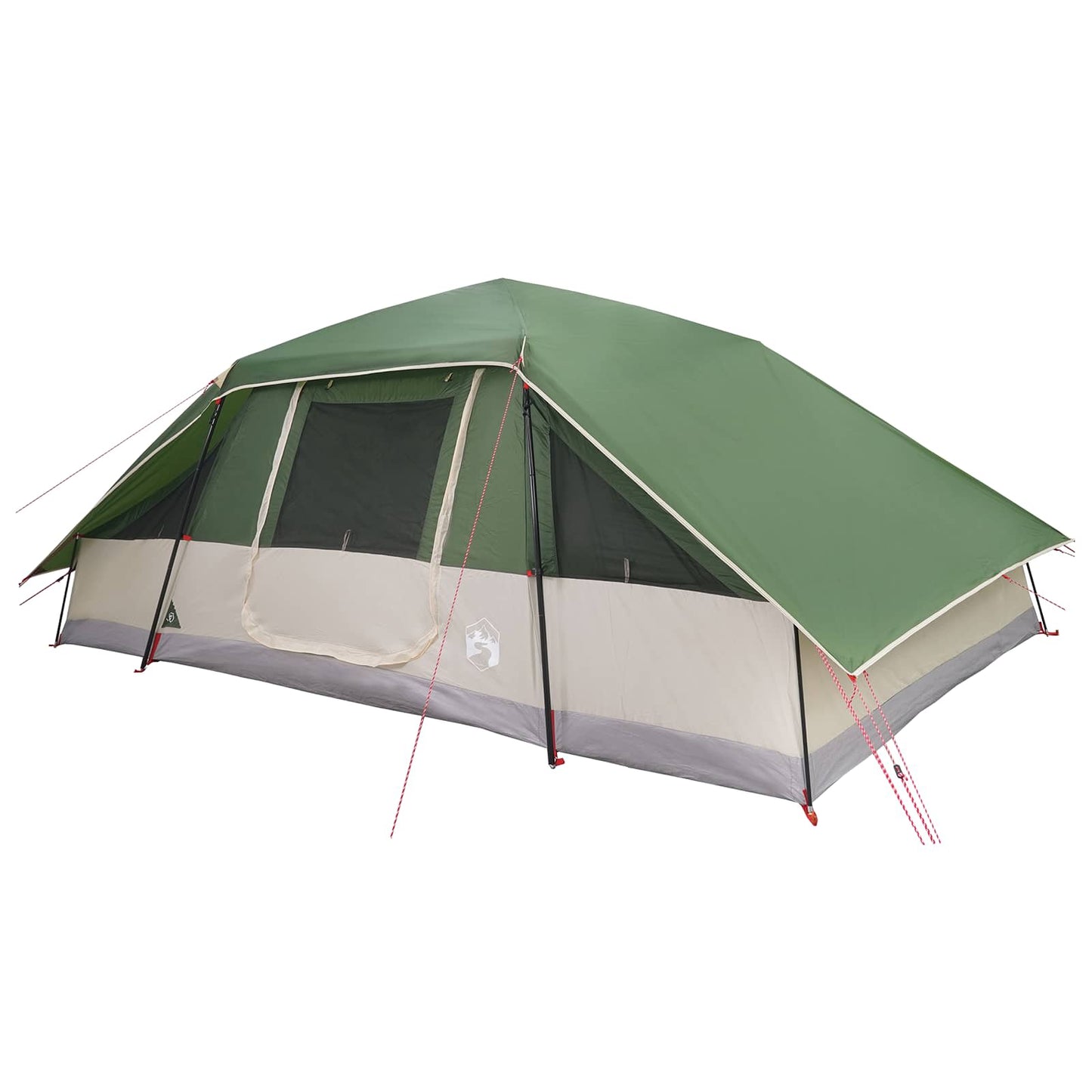 vidaXL Family Tent with Rainfly Water-resistant Green 10-Person