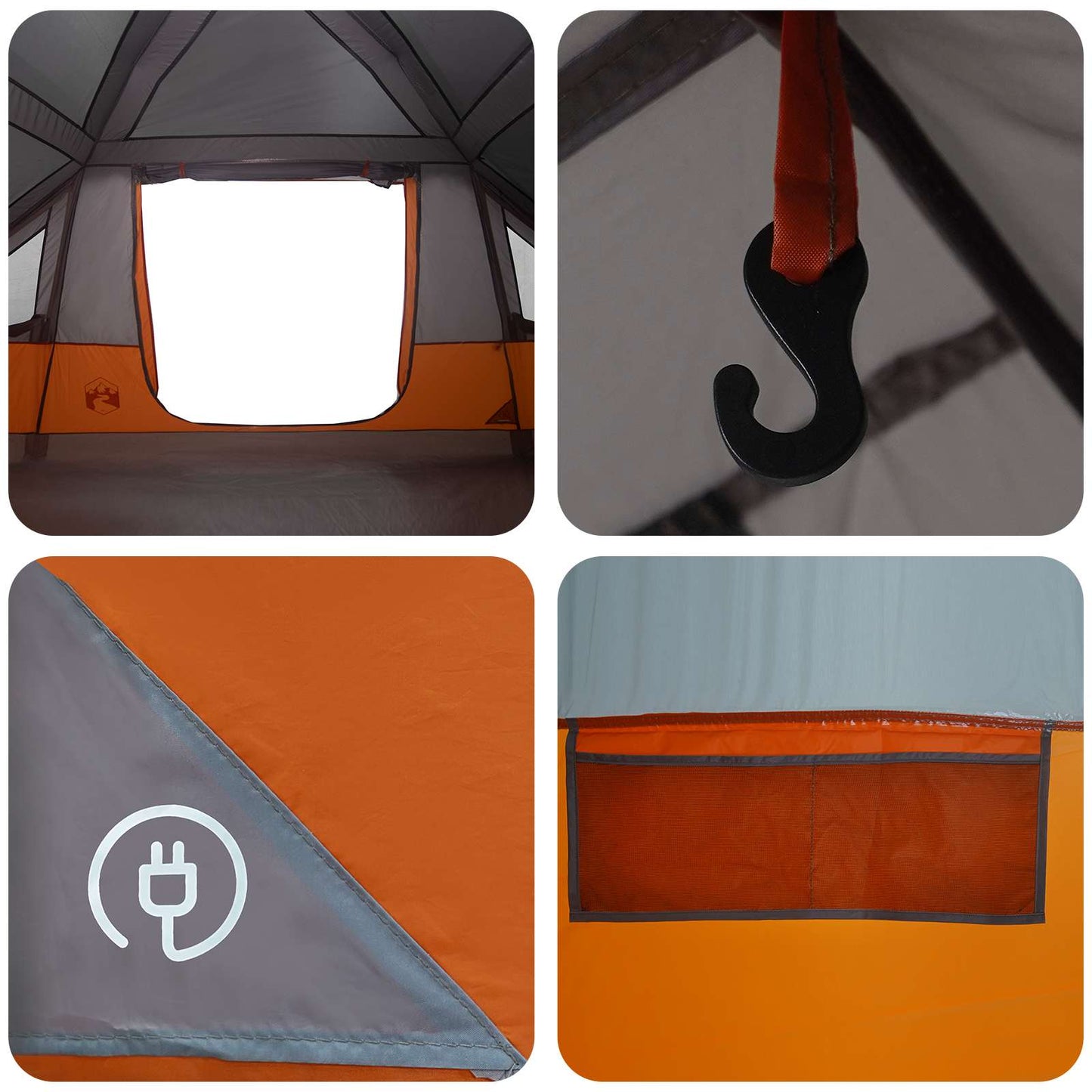 vidaXL Family Tent with Rainfly Water-resistant 10-Person