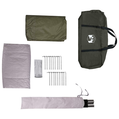 vidaXL Family Tent with Rainfly Water-resistant 10-Person Army Green