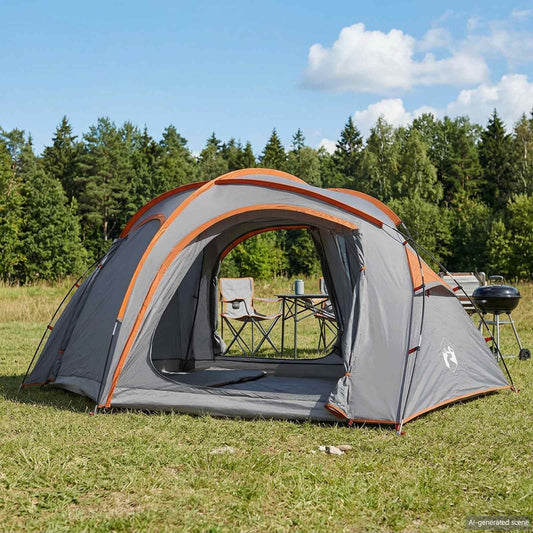 vidaXL Trekking Tent with Rainfly Water-Resistant 3-Person