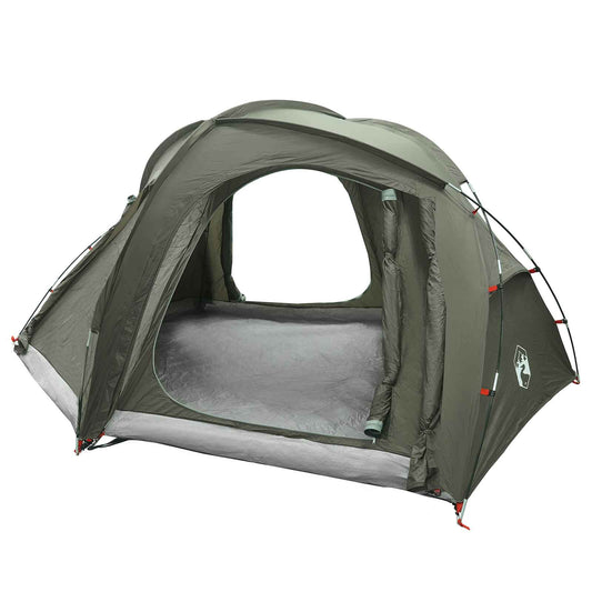 vidaXL Trekking Tent with Rainfly Water-Resistant 3-Person Army Green
