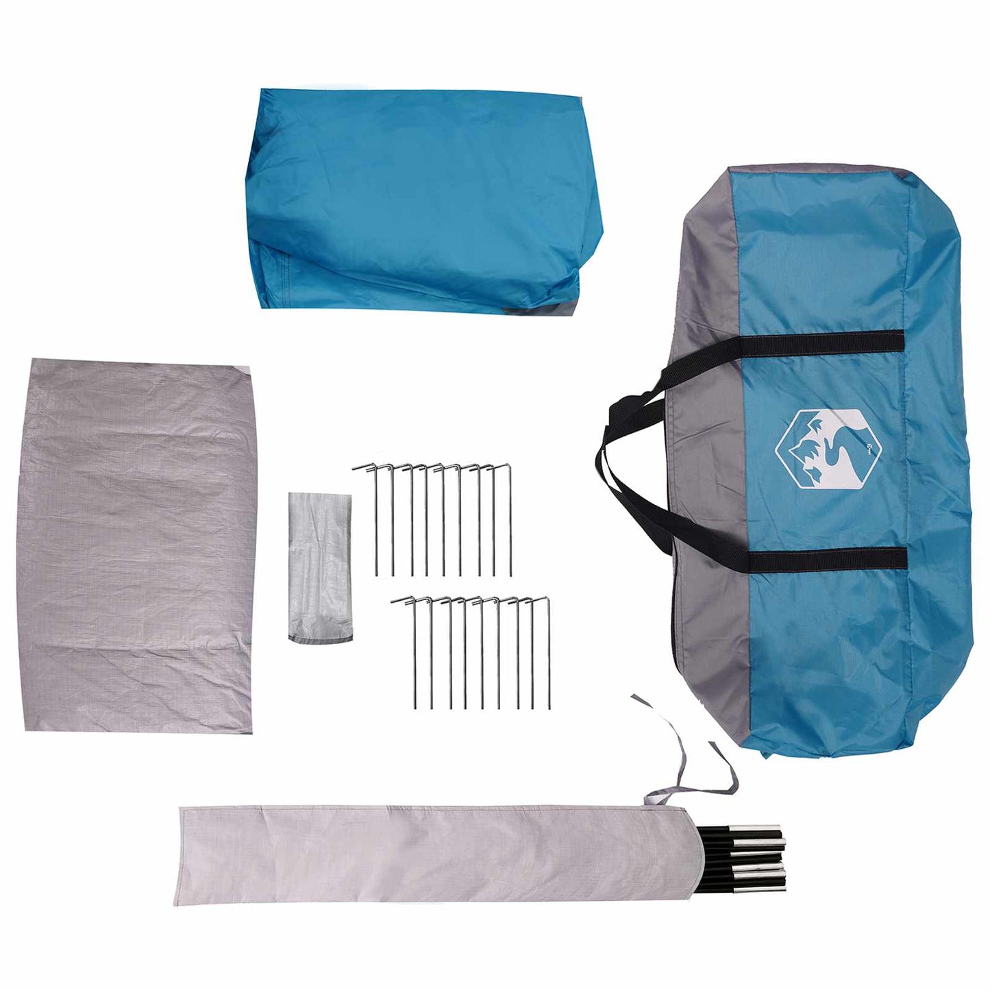 vidaXL Family Tent with Rainfly Water-Resistant 14-Person Blue