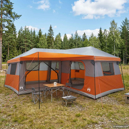vidaXL Family Tent with Rainfly Water-Resistant 14-Person