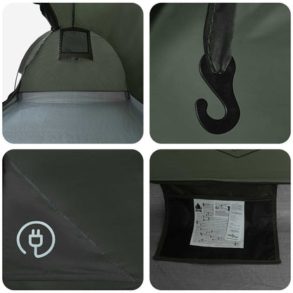 vidaXL Hiking Tent Water-Resistant 2-Person Army Green
