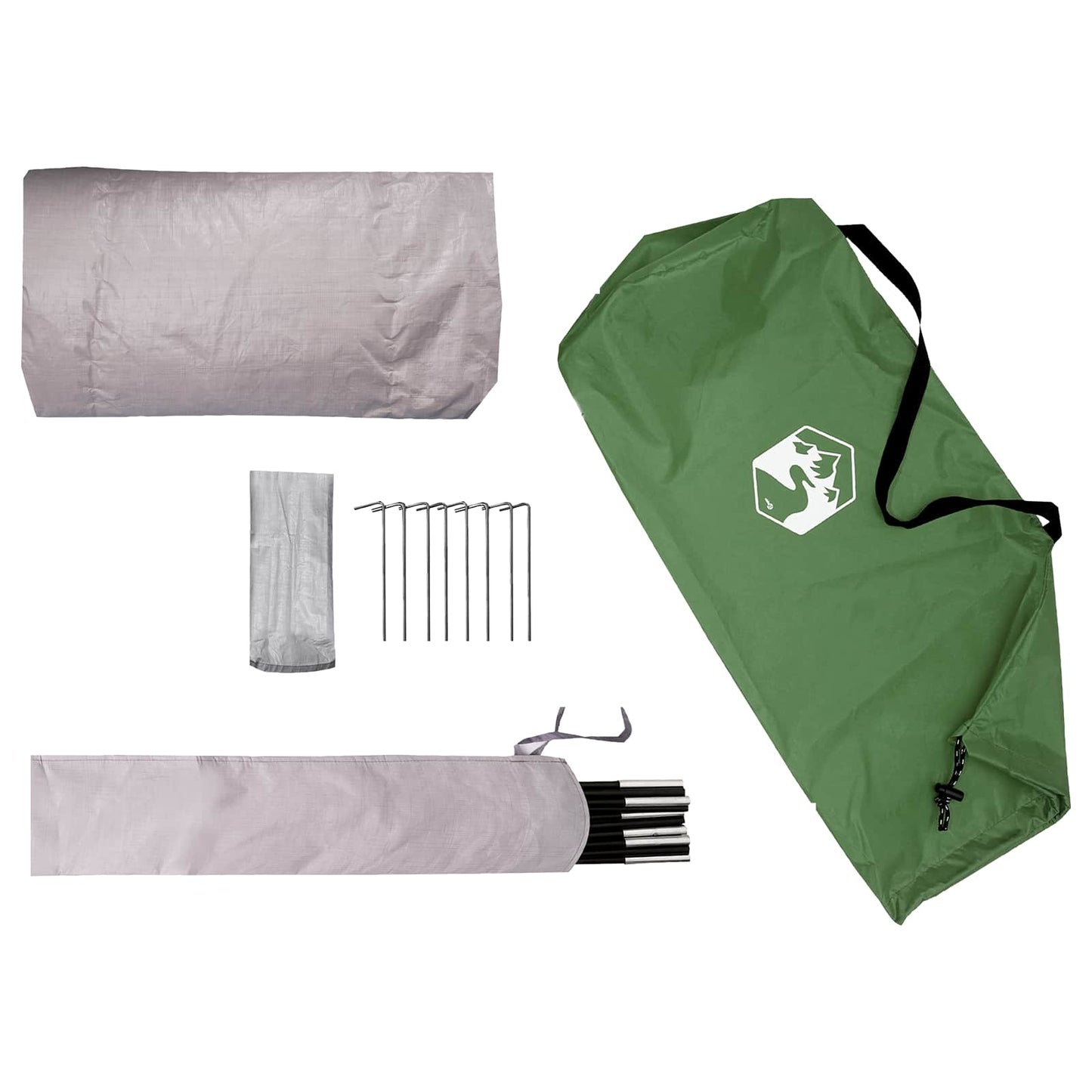 vidaXL Hiking Tent Water-Resistant 1-Person 1-Person Green