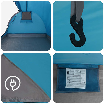 vidaXL Hiking Tent Water-Resistant 1-Person Blue