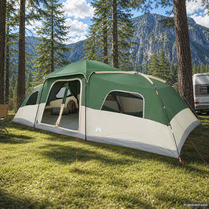 vidaXL Family Tent with Rainfly Water-resistant 18-Person Green