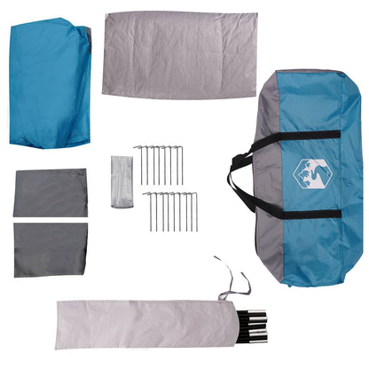 vidaXL Family Tent with Rainfly Water-resistant 18-Person Blue