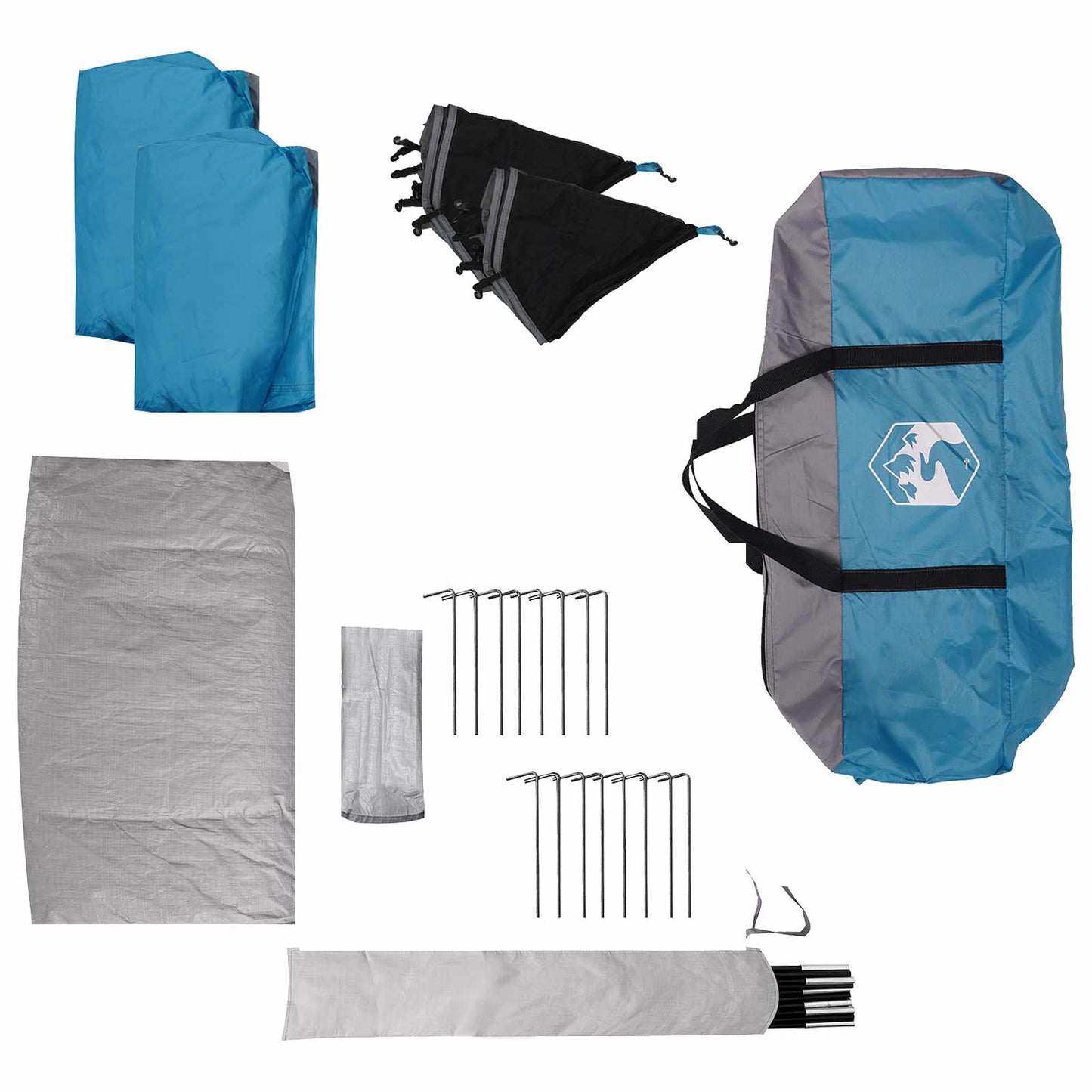 vidaXL Family Tent with Rainfly Water-resistant 14-Person Blue