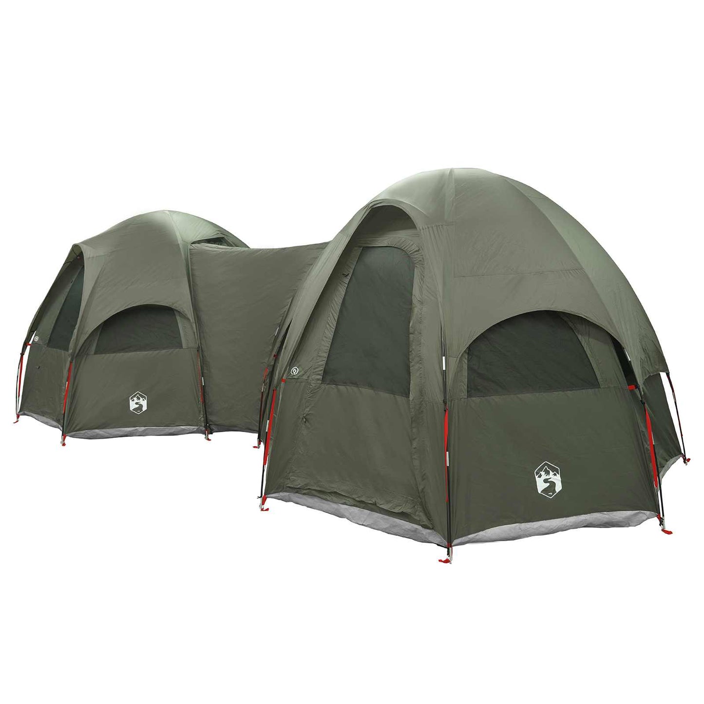 vidaXL Family Tent with Rainfly Water-resistant 14-Person Army Green