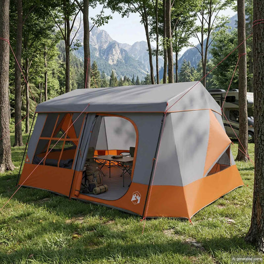 vidaXL Family Tent with Rainfly Water-resistant 9-Person