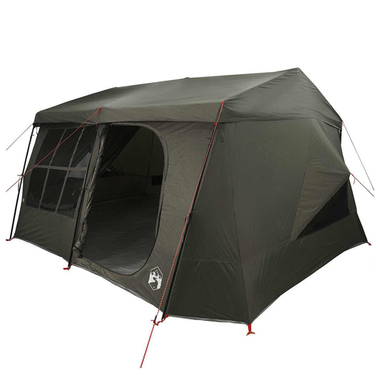 vidaXL Family Tent with Rainfly Water-resistant 9-Person Army Green