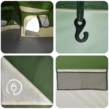 vidaXL Family Tent with Rainfly Water-resistant 6-Person Green