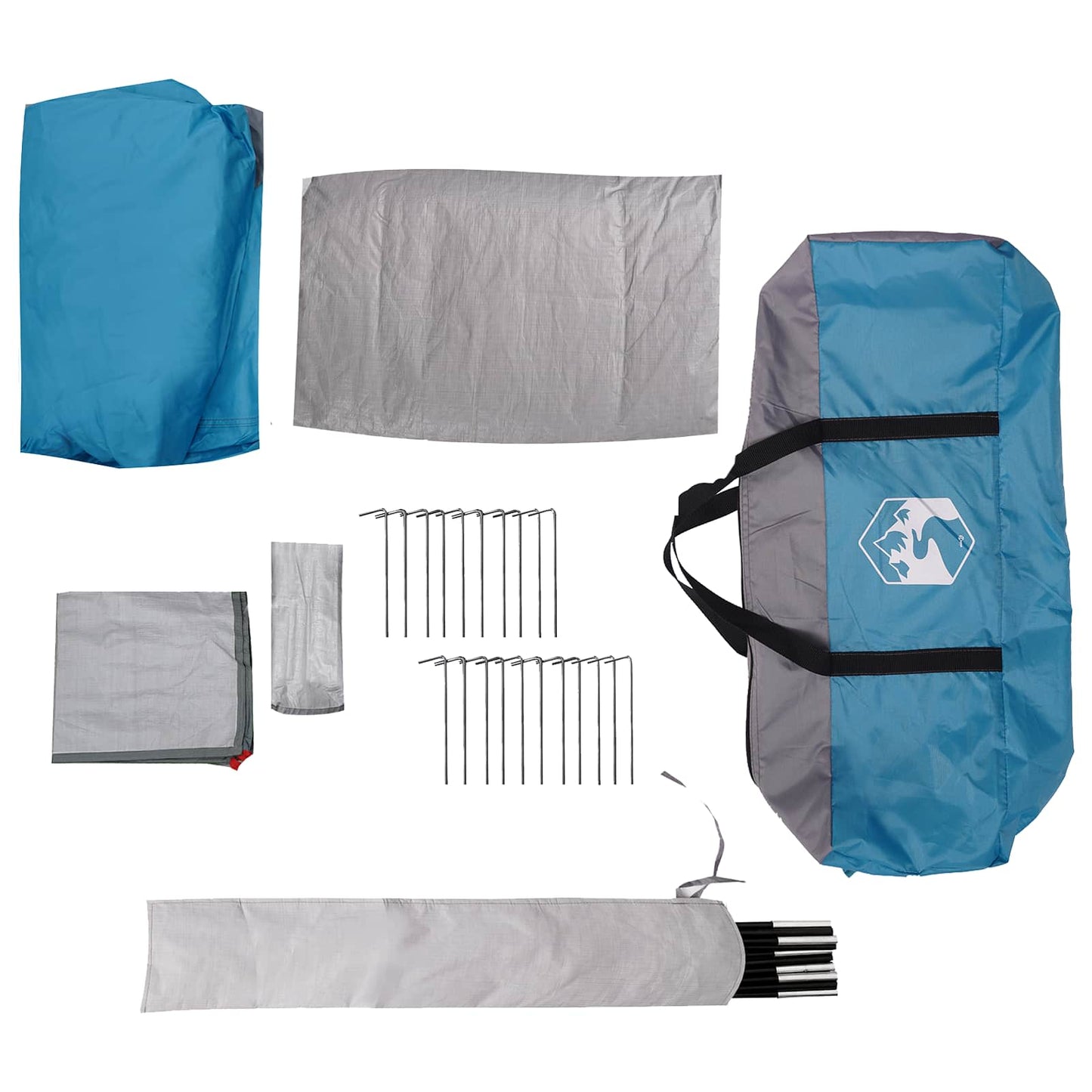 vidaXL Family Tent with Rainfly Water-resistant 6-Person 6-Person Blue