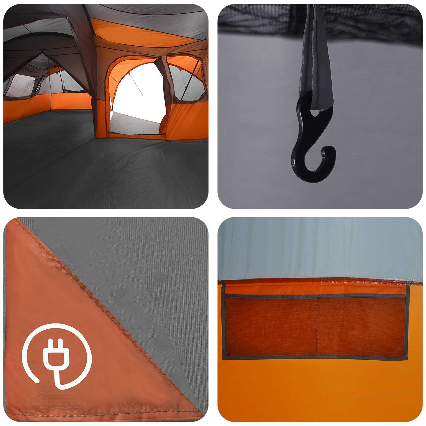 vidaXL Family Tent with Rainfly Water-resistant 6-Person