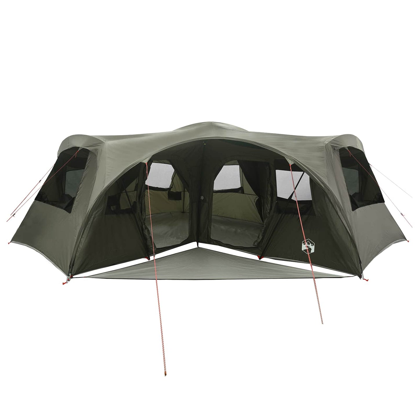vidaXL Family Tent with Rainfly Water-resistant 6-Person Army Green