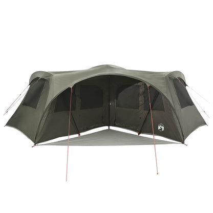 vidaXL Family Tent with Rainfly Water-resistant 6-Person Army Green