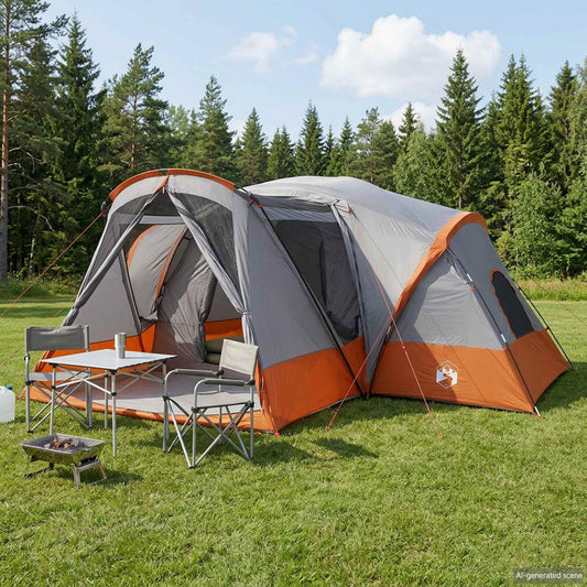 vidaXL Cabin Tent with Rainfly Water-Resistant 10-Person