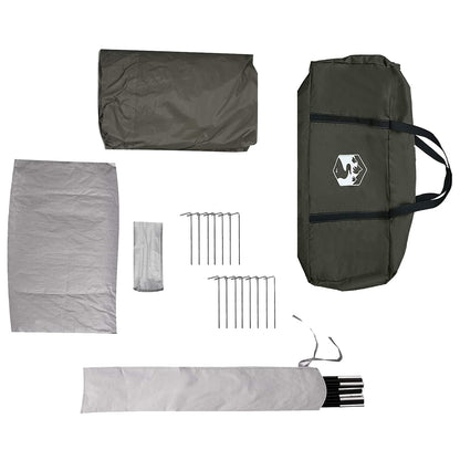 vidaXL Cabin Tent with Rainfly Water-Resistant 10-Person Army Green