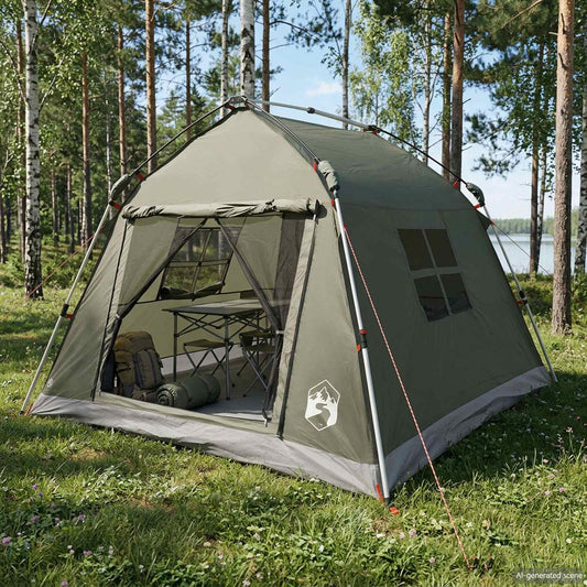 vidaXL Instant Tent Water-resistant 2-Person Army Green