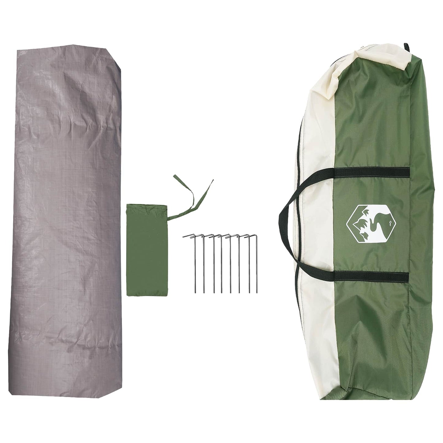 vidaXL Instant Tent Water-resistant 3-Person 3-Person Green