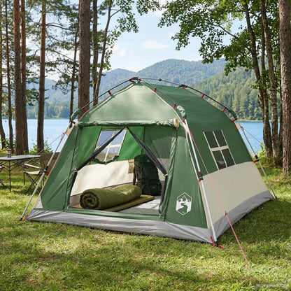 vidaXL Instant Tent Water-resistant 3-Person 3-Person Green