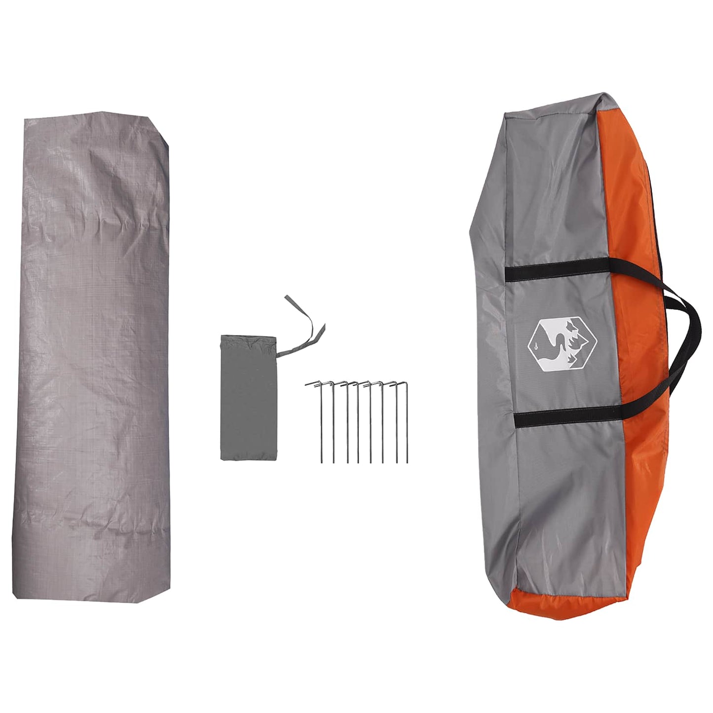 vidaXL Instant Tent Water-resistant 3-Person Grey and Orange