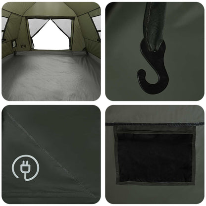 vidaXL Instant Tent Water-resistant 4-Person Army Green