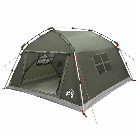 vidaXL Instant Tent Water-resistant 4-Person Army Green