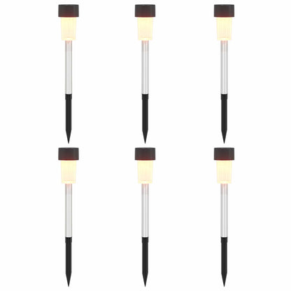 vidaXL Outdoor Solar Lights with Ground Spike 6 pcs Warm White 29.5 cm