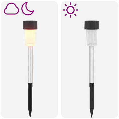 vidaXL Outdoor Solar Lights with Ground Spike 24 pcs Warm White
