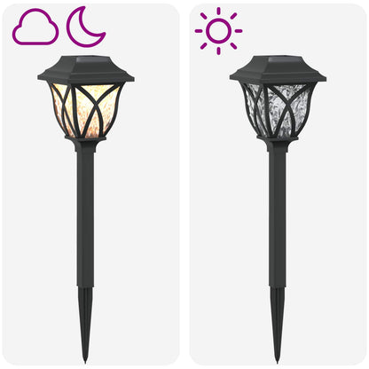 vidaXL Outdoor Solar Lights with Ground Spike 12 pcs Warm White 42 cm