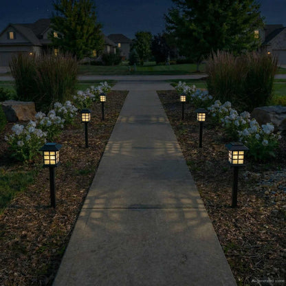 vidaXL Outdoor Solar Lights with Ground Spike 6 pcs Warm White 38.5 cm