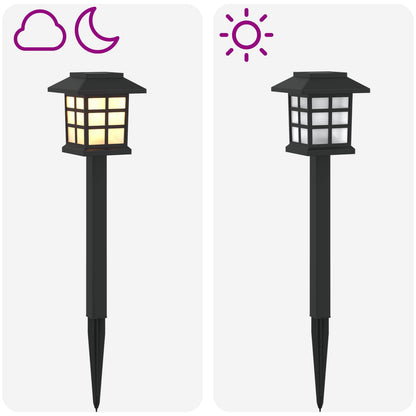 vidaXL Outdoor Solar Lights with Ground Spike 6 pcs Warm White 38.5 cm