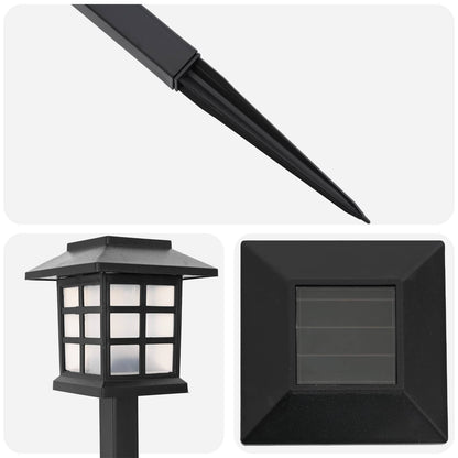 vidaXL Outdoor Solar Lights with Ground Spike 12 pcs Warm White PP