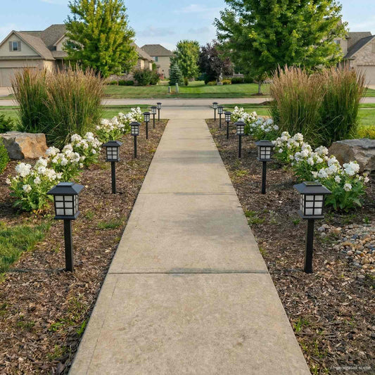 vidaXL Outdoor Solar Lights with Ground Spike 12 pcs Warm White PP